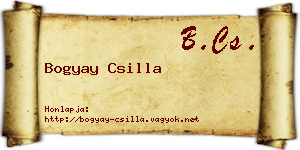 Bogyay Csilla névjegykártya