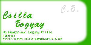 csilla bogyay business card